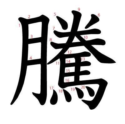 騰字|漢字「騰」の部首・画数・読み方・筆順・意味など